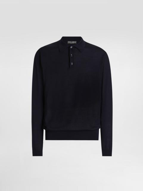 Cashmere polo shirt