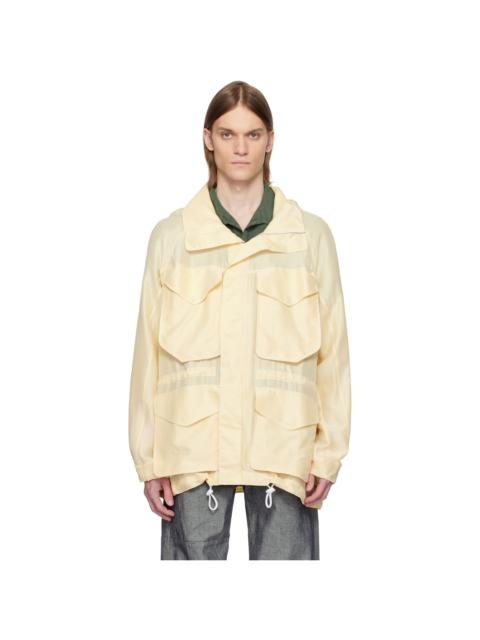 Yellow Explorer Silk Ripstop Long Hoodie Jacket