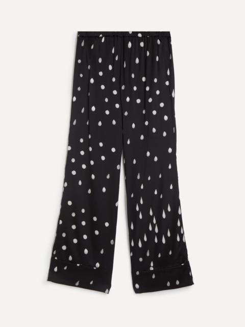 Louis Polka Rain Silk-Satin Pyjama Bottoms