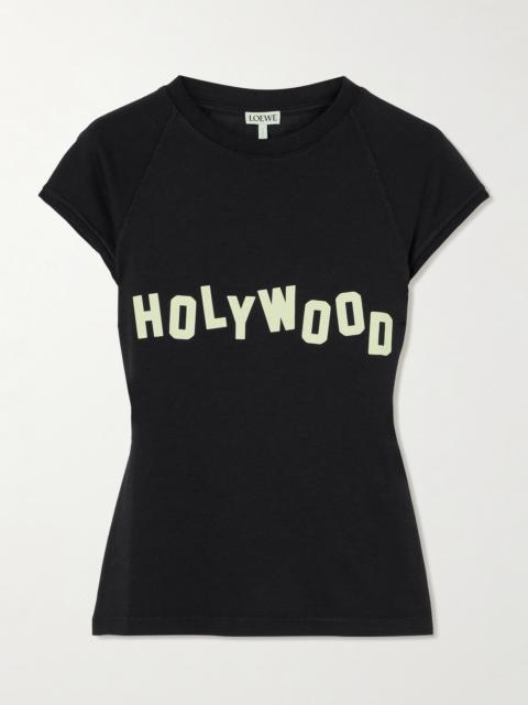 Printed Cotton-blend Jersey T-shirt