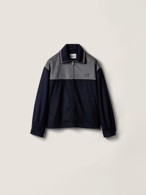 Velour blouson zipper jacket