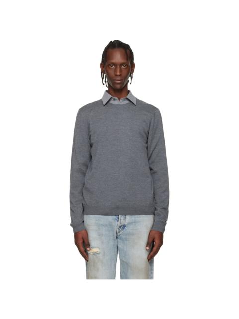 Gray Slim-Fit Merino-Wool Sweater