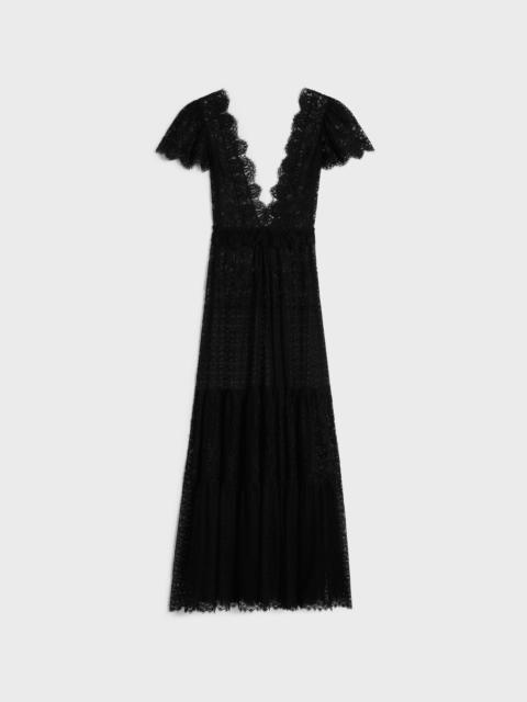 long triomphe dress in cotton lace