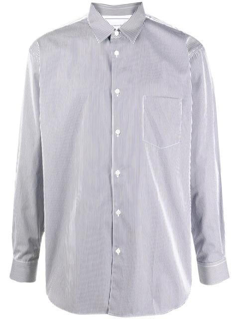 contrast striped pocket shirt