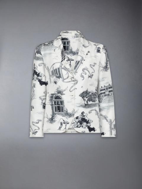 UNCONSTRUCTED SILK TWILL HECTOR TOILE SPORTCOAT