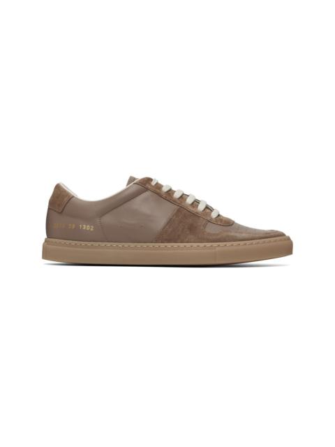 Taupe BBall Slim Gum Sole Sneakers