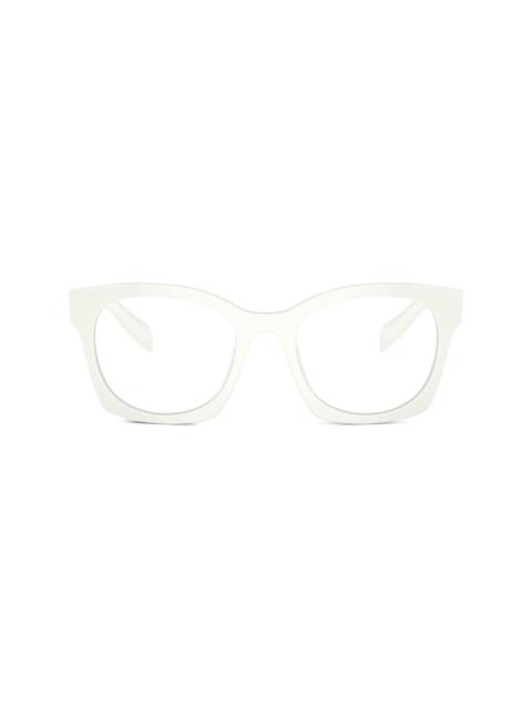 logo-lettering D-frame glasses