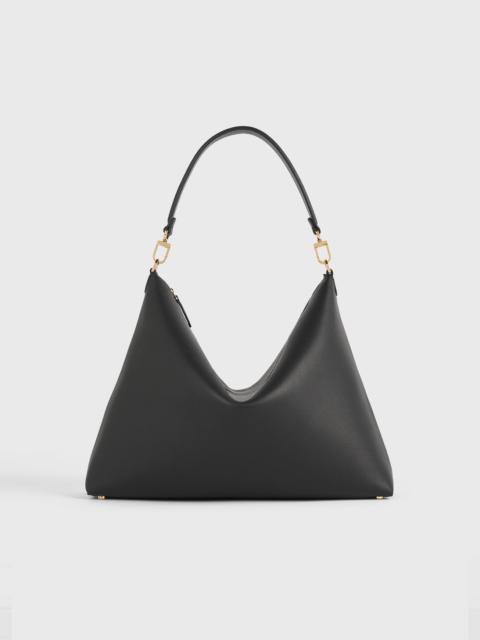 Medium Bevel grained-leather bag black