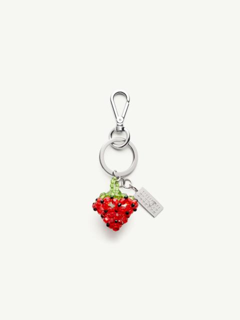 Strawberry Beaded Numeric Keyring