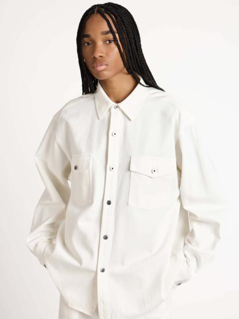OVERSIZED DENIM SHIRT IN WHITE