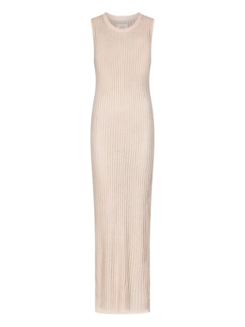 Icaria semi-sheer ribbed knitted maxi dress