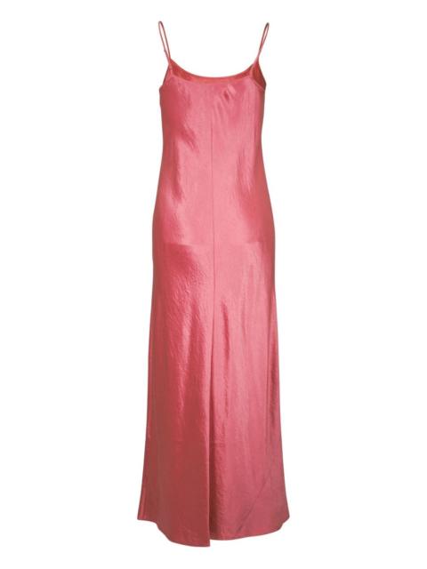 satin midi slip dress