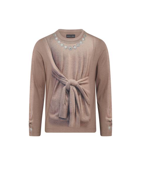 Trompe-L’Œil Knit Jersey Ls T-Shirt