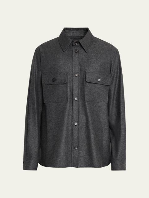 Men's Jim Virgin Wool and Cashmere Overshirt