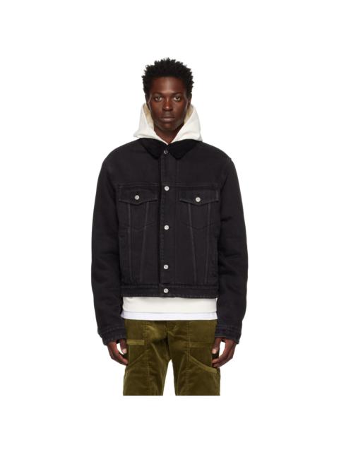 Black Regular Fit Denim Jacket