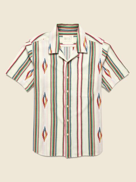 Handwoven Blanket Stripe Shirt - Ecru