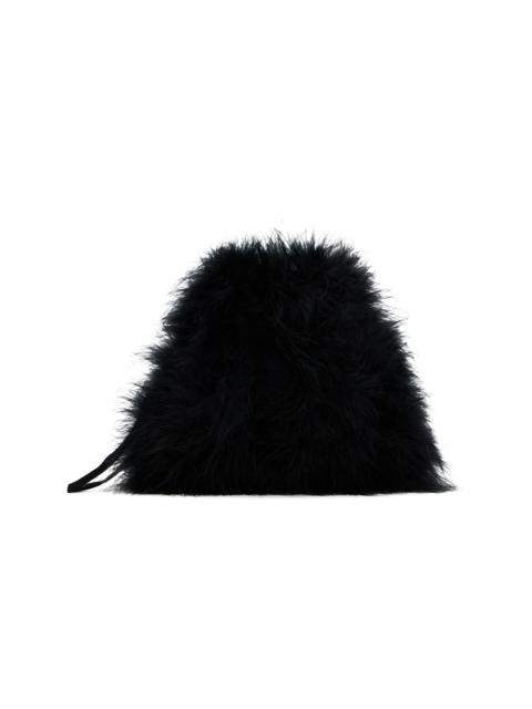 Black Mini Feather Pouch