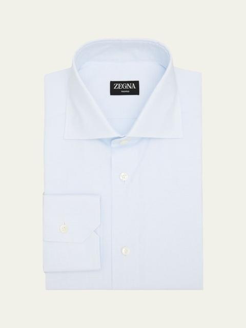 Men's Micro-Check Cotton Dress Shirt