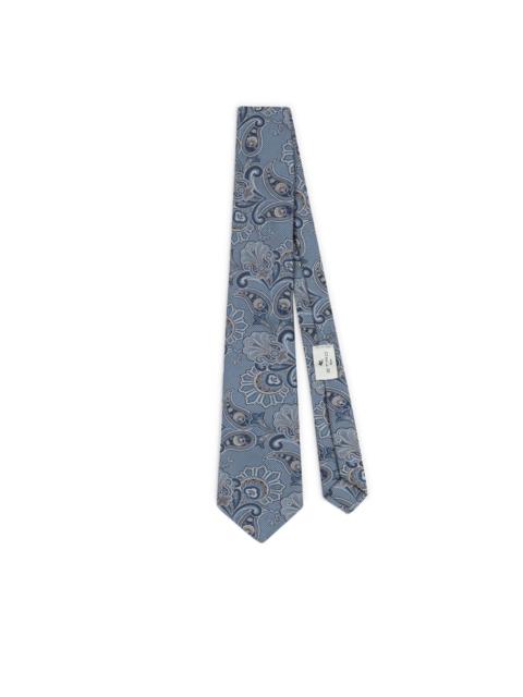 floral-print jacquard tie