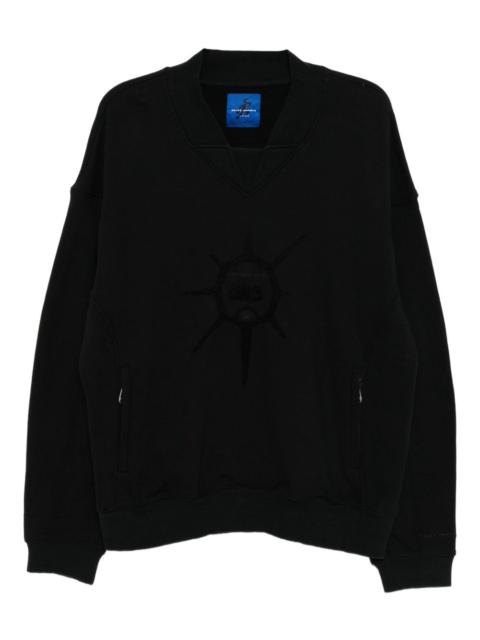 graphic-embroidered sweatshirt
