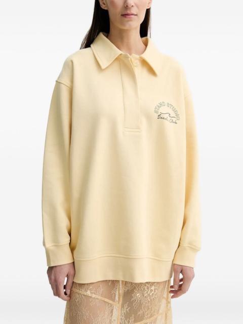 collared graphic top