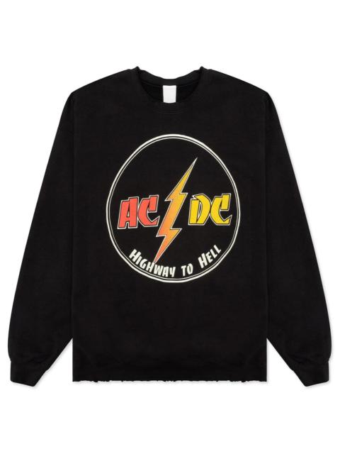 AC/DC HIGHWAY TO HELL CREW FLEECE - COAL PIGMENT