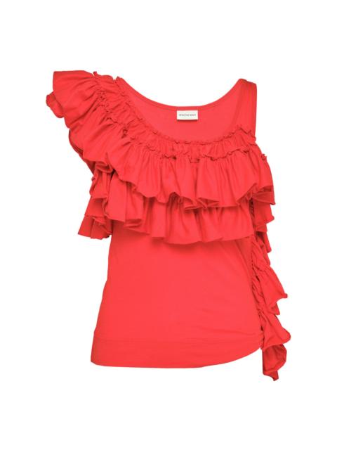 Regular Fit Tank Top With Ruffle