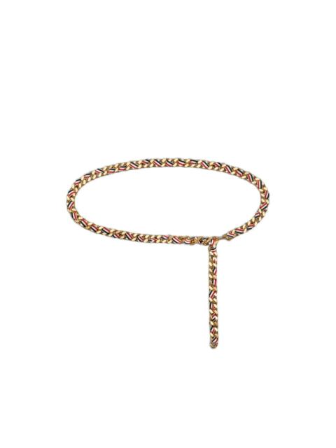 Rwb grosgrain chain belt