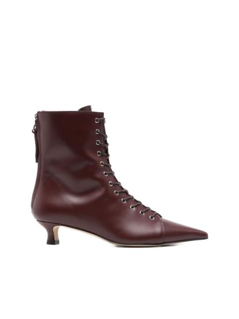 40mm lace-up pointed-toe boots