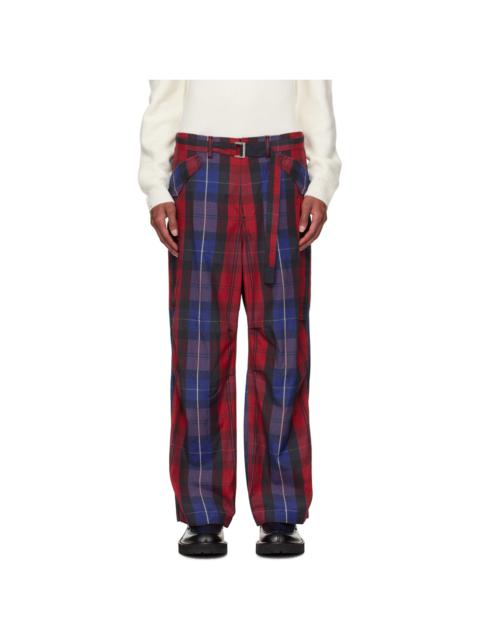 SSENSE Exclusive Red Plaid Cargo Pants