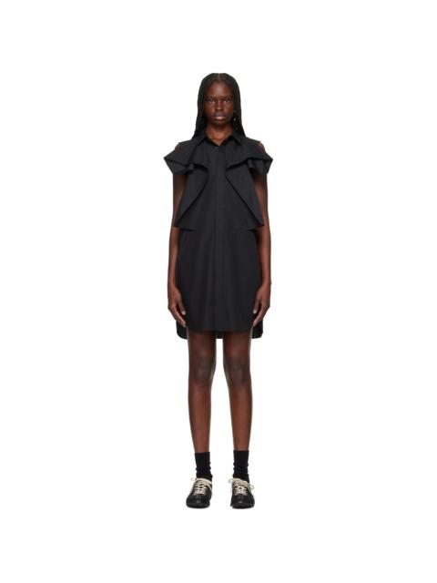 Black Poplin Minidress