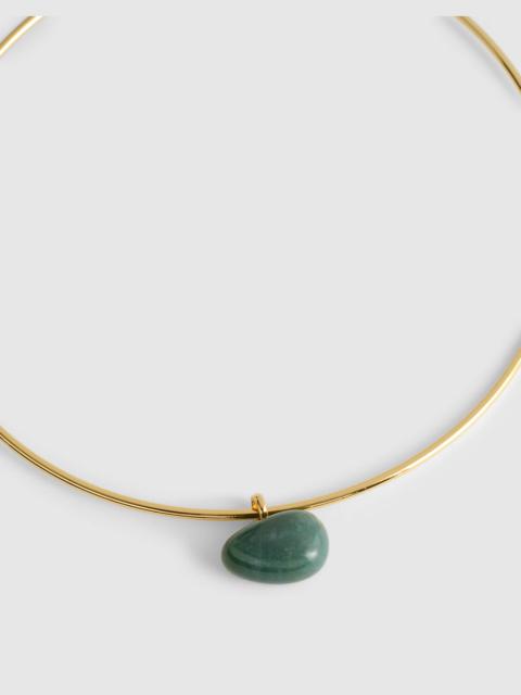 Semiprecious Wire Choker Necklace