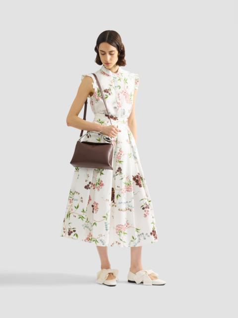 FLORAL PRINT COTTON MIDI FULL SKIRT