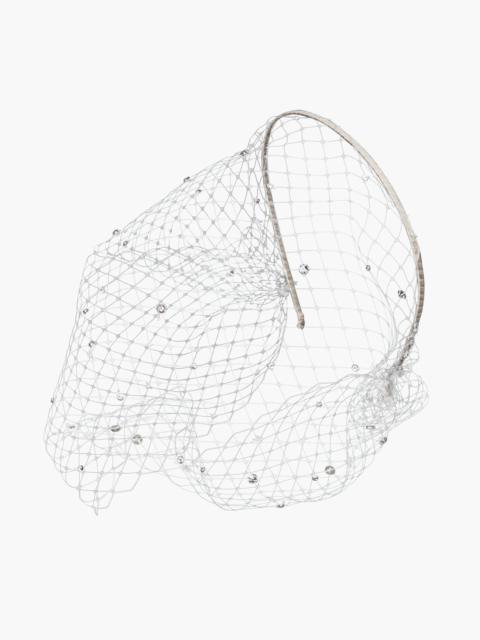 Voilette Headband with Scattered Crystals