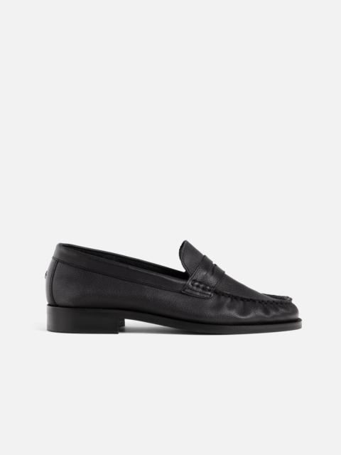 Ezra Black Pleated Penny Loafer - Women's