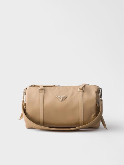 Large Re-Nylon and Saffiano leather duffel bag