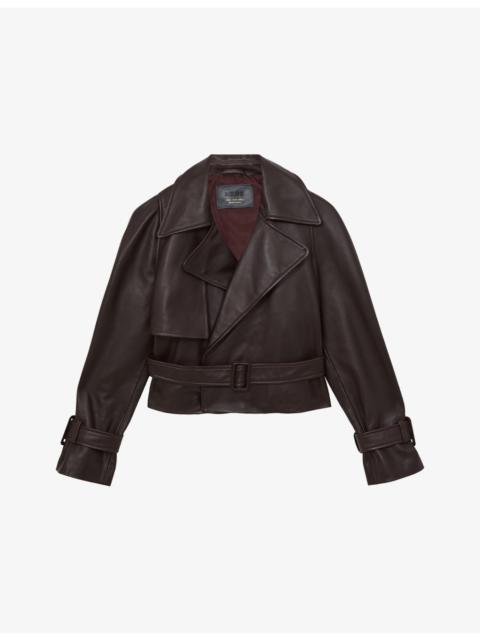 Bodie Cropped Leather Jacket