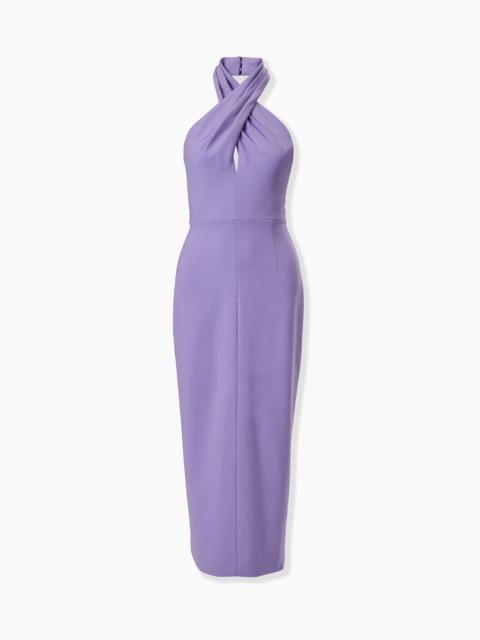Twisted Halterneck Midi Dress