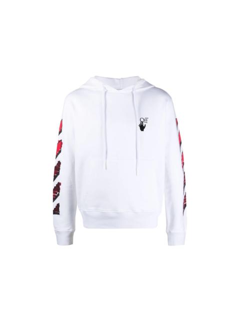 OFF-WHITE Marker Hoodie White/Red