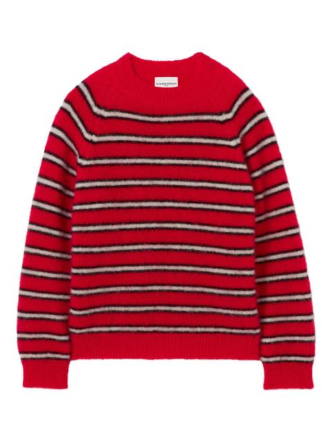 striped crew-neck sweater