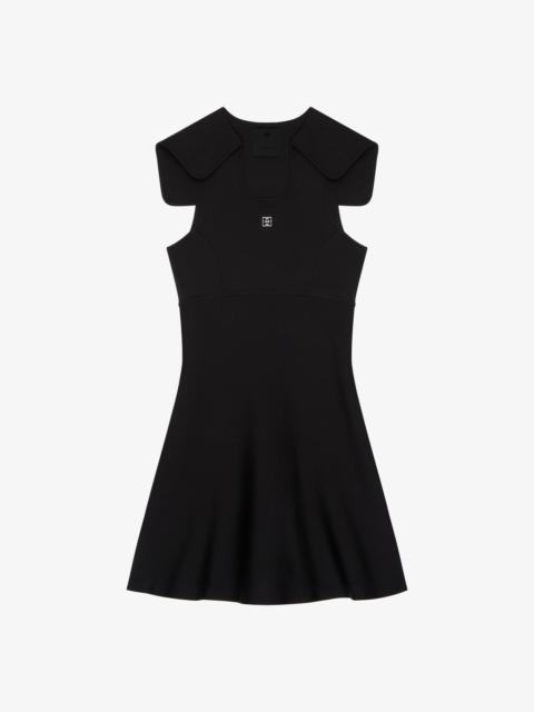 SAILOR COLLAR DRESS IN KNIT WITH 4G LIQUID DETAIL