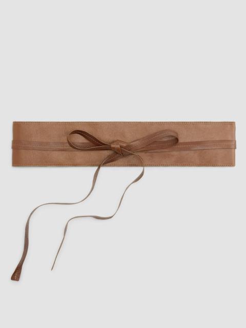 Suede and Leather Reversible Belt