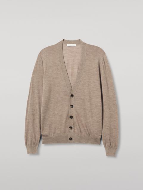Forsyth Light Brown Superfine Cashmere Cardigan