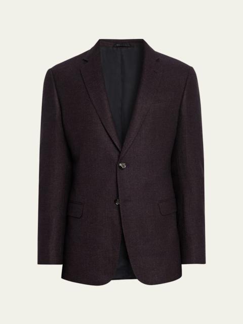 Men's Micro Grid Textured Blend Sport Coat