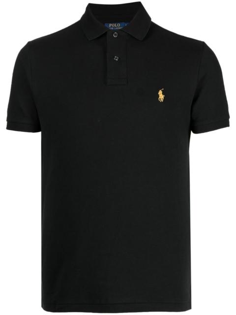 embroidered-pony polo shirt