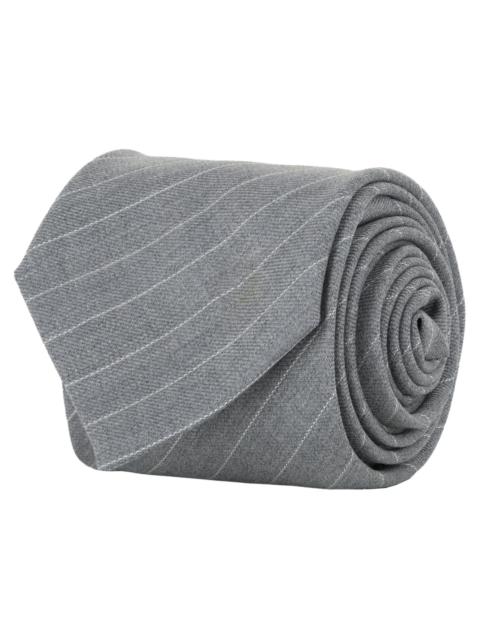 Givenchy Pinstriped Wool Tie Light Grey Melange