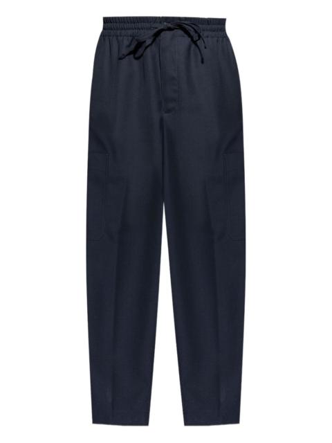 drawstring tapered trousers