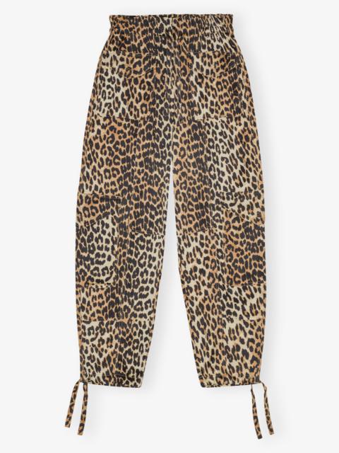 LEOPARD PRINTED SATIN PANTS