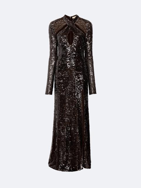 Sequin Keyhole Gown