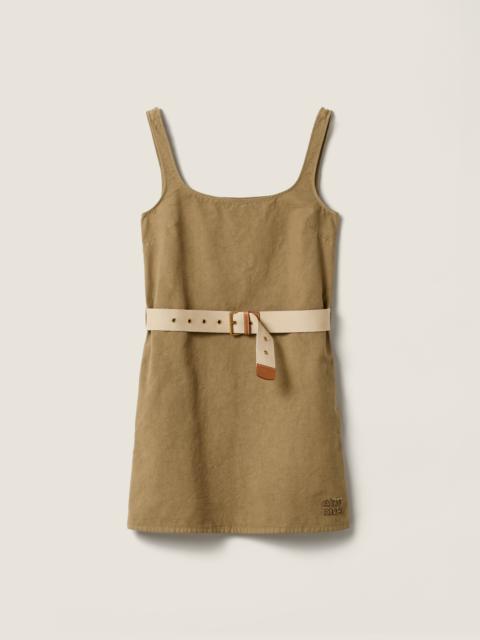 Old gabardine mini-dress